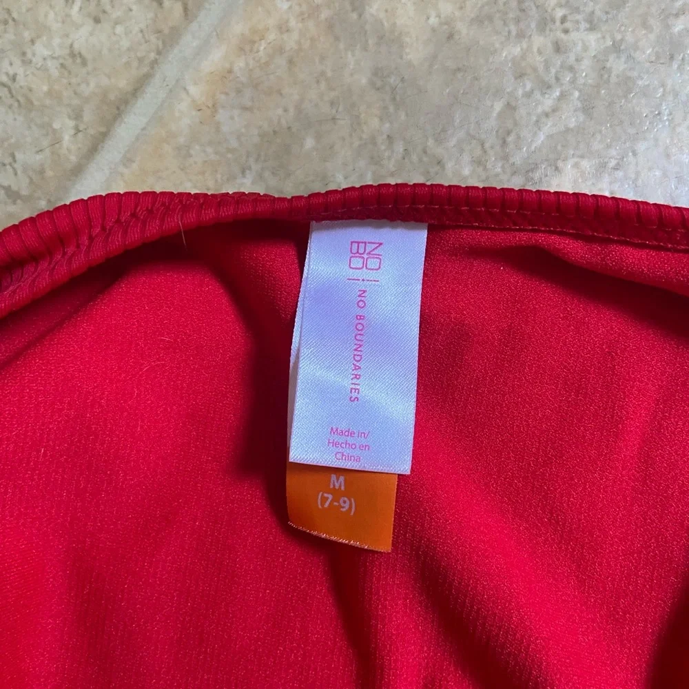 Red Ruffle One Piece - Picture 3 of 4